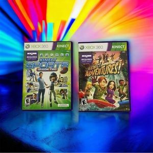 Kinect Sports Season Two Xbox 360  & Kinect Adventures Lot of 2